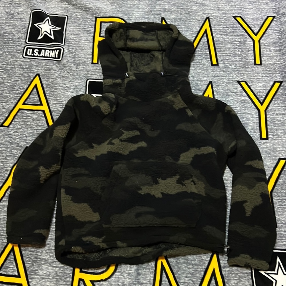 Victoria’s Secret Pink Camouflage Sherpa Hoodie.